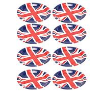Trimming Shop 10pcs Union Jack Paper Plates, Disposable Round Dessert Plates British Party Supplies Tableware for BBQ Pub Sporting Events Royal Theme, 23cm
