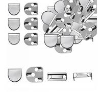 Trimming Shop 11mm Silver Hook and Bar Fastener Closures - 20pcs