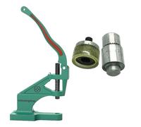 Trimming Shop 11mm Snap Poppers Fasteners Prong Ring Press Studs Setting Die Set with Universal The Green Machine Hand Press for Baby Bibs, Clothes, DIY Projects
