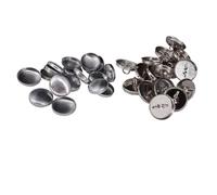 Trimming Shop 12mm Metal Self Cover Button Blanks, Pack of 100