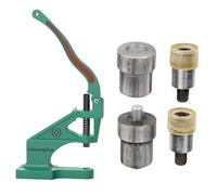 Trimming Shop 12mm Pearl Cap Snap Poppers Fasteners Press Studs Setting Tool Die Set with Universal The Green Machine Hand Press for Baby Bibs, Clothes, DIY Projects