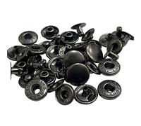 Trimming Shop 12mm S Spring Press Studs 4 Part, Durable and Lightweight, Metal Snap Buttons Fasteners for Jackets, DIY Leathercrafts, Sewing Clothing, Purses, Gunmetal Black, 100pcs