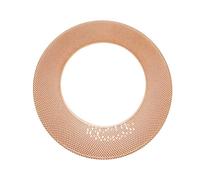 Trimming Shop 13 Inch Round Glass Charger Plate with Rose Gold Checkered Design, Decorative Dinner Chargers for Table Setting, Weddings, Banquets Parties, Elegant Tableware, Pack of 1