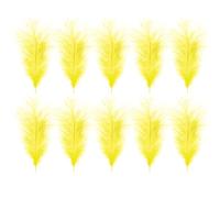 Trimming Shop 14-16inch(35-40cm) Yellow Ostrich Feathers Plume for Wedding Table Centrepieces Home Decoration Decorating Costumes Headdresses Showgirl Spadones, Pack of 10