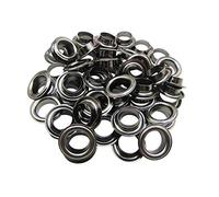 Trimming Shop 14mm Brass Eyelets with Washers, Durable & Rust - Proof Grommets for DIY Projects, Arts & Crafts, Books, Clothing Decoration (Gunmetal, 100pcs)