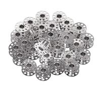 Trimming Shop 15 Pieces Metal Bobbin for Sewing Machine, 2cm Stainless Steel, Durable Sewing Machine Bobbins, Empty Spool, Industrial and Home Use, Compatible with Singer Brother Janome Sewing Machine