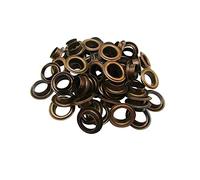Trimming Shop 15mm Brass Eyelets, Rust Proof & Durable Grommets with Washers for DIY Pool Covers, Yoga Mat, Vinyl Banners, Tarpaulin, Crafts Projects (100pcs, Gunmetal)