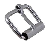 Trimming Shop 15mm Silver Square Metal Buckles for Shoes, Boots, Bags & Accessories, Leathercrafts, Belt Strap - Durable, Lightweight, Pack of 2