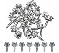 Trimming Shop 15mm Silver Stainless Steel Press Studs Screw Only - 20pcs