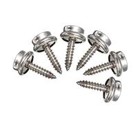 Trimming Shop 15mm Silver Stainless Steel Screw Press Studs 3 Part Snap Fasteners for Boat Cover, Marine Grade, Awning, Canvas, Fabric, Wood, Furniture, DIY, Leathercrafts, 10pcs