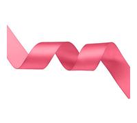 Trimming Shop 15mm x 10 Metres Double Sided Satin Ribbon, Rose Pink