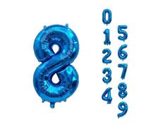 Trimming Shop 16 Inch Small Blue Number 8 Foil Balloon Air Fillable