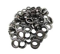 Trimming Shop 16mm Brass Eyelets with Washers, Durable & Rust - Proof Grommets for DIY Projects, Yoga Mat, Tarpaulin, Vinyl Banners, Pool Covers (Gunmetal, 100pcs)