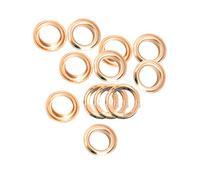Trimming Shop 17mm Brass Eyelets with Washers, Durable & Rust - Proof Grommets for DIY Projects, Yoga Mat, Tarpaulin, Vinyl Banners, Pool Covers (Rose Gold, 100pcs)