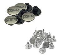 Trimming Shop 17mm Brass Jeans Button, Durable Tack Fastener Buttons with Back Pins Rivet for Denims Jackets, Repair Clothing, Ladies Skirts, Gunmetal, 10pcs Set