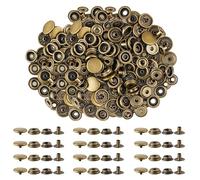 Trimming Shop 17mm Bronze Press Studs 4 Part No Sew Buttons, 50pcs Set