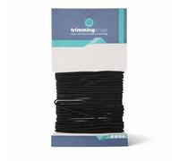 Trimming Shop 1mm x 50 Metres Elastic Cord Black, Stretchy Round Elastic String for Bracelet Necklaces Jewellery Making, Sewing, Knitting, Beading & DIY Crafts, Flexible Elastic Thread