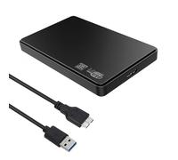 Trimming Shop 2.5" Hard Drive Enclosure USB 3.0 to SATA for SSD and HDD Slim and Lightweight External Disk Caddy Case Supports for Laptop, DVR, Windows, Mac, Linux, PS4, Xbox, PC, Black Enclosure Box