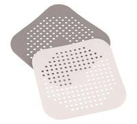 Trimming Shop 2 Pcs Silicone Drain Protector Hair Catcher - Non-Slip Sink Strainer, Suction Cup Clog Stopper, Anti-Clog Drain Screen Filter for Bathroom, Kitchen, Laundry