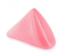 Trimming Shop 20 Inch Baby Pink Polyester Table Napkins, 50x50cm Square, Reusable, Wrinkle-Resistant Cloth Napkins for Dinner Parties, Events, Weddings, Restaurants & Hotels, 100pcs