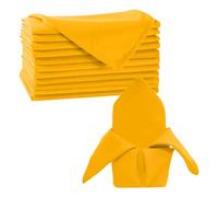 Trimming Shop 20 Inch Gold Polyester Table Napkins, 50x50cm Square, Reusable, Wrinkle-Resistant Cloth Napkins for Dinner Parties, Events, Weddings, Restaurants & Hotels, 10pcs