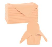Trimming Shop 20 Inch Peach Polyester Table Napkins, 50x50cm Square, Reusable, Wrinkle-Resistant Cloth Napkins for Dinner Parties, Events, Weddings, Restaurants & Hotels, 20pcs