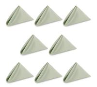 Trimming Shop 20 Inch Sage Green Polyester Table Napkins, 50x50cm Square, Reusable, Wrinkle-Resistant Cloth Napkins for Dinner Parties, Events, Weddings, Restaurants & Hotels, 8pcs