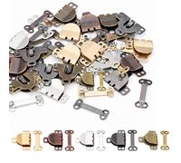 Trimming Shop 20 Set Hook and Bar Fasteners for Trousers, 5 Colors Sewing Hooks and Eyes Closure Fastenings for Skirt Dress Bra Trousers Tunics Undergarments DIY Crafts