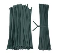 Trimming Shop 200pcs Plastic Twist Ties 15cm/6 Inch, Hunter Green
