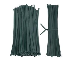 Trimming Shop 200pcs Plastic Twist Ties 15cm/6 Inch, Hunter Green