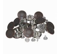 Trimming Shop 20mm Replacement Jeans Brass Button Fastener with Back Pin Studs for Denim, Jackets, Clothing Repairing, Dark Bronze,20pcs