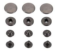 Trimming Shop 20mm S Spring Press Studs 4 Part, Durable and Lightweight, Metal Snap Fasteners for DIY Leathercrafts, Jackets, Repair Clothing, Purses, Gunmetal, 20pcs