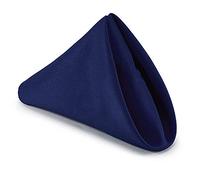 Trimming Shop 20Pcs Navy Cotton Polyester Table Napkins for Home, 20 inch Dinner Napkins with Hemmed Edges for Christmas Dinning, Wedding, Banquet, Party, Events, Lightweight & Machine Washable