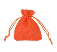 Trimming Shop 20pcs Orange Mini Drawstring Hessian Burlap Bags 7cm x 9cm Small Reusable Gift Pouches for Wedding Favours, Jewellery, Birthday, Christmas, Anniversary & Festival Parties