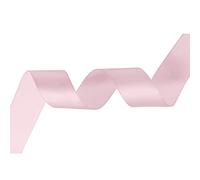 Trimming Shop 23mm x 10 Metres Double Sided Satin Polyester Ribbon for Fabric, DIY Art & Crafts, Hair Bows, Wrapping, Wedding Favors & Home Decorations, Sewing Project, Powder Pink