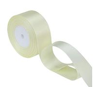 Trimming Shop 25 Metres Double Sided Ribbon Roll, 25mm, Ivory