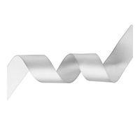 Trimming Shop 25 Metres Double Sided Ribbon Roll, 25mm, White