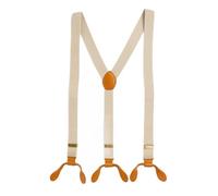 Trimming Shop 25mm Buttonhole Suspender Braces - Y Shape, Beige