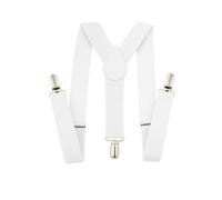 Trimming Shop 25mm Clip-on Adjustable Suspender Braces, White