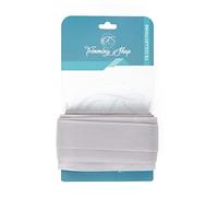 Trimming Shop 25mm Silver Grosgrain Ribbon 10 Metres Solid Polyester Ribbon for Gift Wrapping Packaging, DIY Art & Crafts, Bows, Wreath, Wedding & Home Decorations