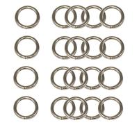Trimming Shop 25mm Silver O Rings Stainless Steel Strapping for Pet Collar Back Pack Purses Slings Outdoor Luggage Bag Rope Harness Antique Jewelry Keychains Outdoor Strap, 10pcs