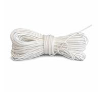 Trimming Shop 2mm Wide White Nylon Braided Cord for Gear Making, DIY Accessories, Gardening Plant and Crafts, Aluminium Blind Shade, 5 Metres