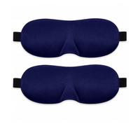 Trimming Shop 2pcs 3D Sleep Eye Mask with Adjustable Strap - Navy