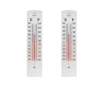 Trimming Shop 2pcs Per Pack Room Thermometer, Wall Thermometer for Indoor and Outdoor Thermometer For Home, Garden, Greenhouse Thermometer, Easy To Read Large Display Accurate Weather Thermometer