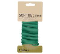 Trimming Shop 3.5mm Garden Soft Tie, Soft Twist Ties for Plant Support, Weatherproof Reusable Plastic Coated Long Twist Ties Rubberised Wires for Gardening Climbing Plants Shrubs and Flower, 5 Metres