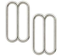 Trimming Shop 3-Bar Slider Buckle - Adjustable Tri-Glide Metal Strap Buckle Smooth slide design Metal Strap Adjuster Heavy Duty Webbing Buckle for Bags, Belts, Pet Collars & Luggage