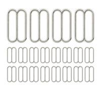 Trimming Shop 3-Bar Slider Buckle - Adjustable Tri-Glide Metal Strap Buckle Smooth slide design Metal Strap Adjuster Heavy Duty Webbing Buckle for Bags, Belts, Pet Collars & Luggage