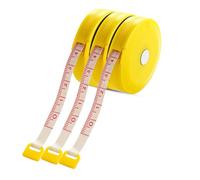 Trimming Shop 3 Pack Retractable Measure Tape, 60 Inch / 150CM Dual Sided Soft Round Measuring Tape for Body, Sewing Fabric, Tailor, Cloth Craft Measurement Tape (Yellow)