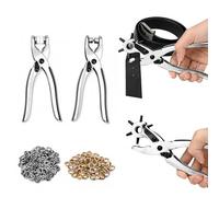 Trimming Shop 3 Piece Hole Punch and Eyelet Pliers Tool Set | Includes Hole Punch, Eyelet and Press Stud Pliers for Leather, Fabric, Paper, Belts and a Wide Range of DIY Repair Projects