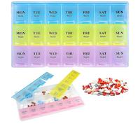 Trimming Shop 3 Times A Day Weekly Pill Organiser 21 Slot Tablet Case, 2pcs